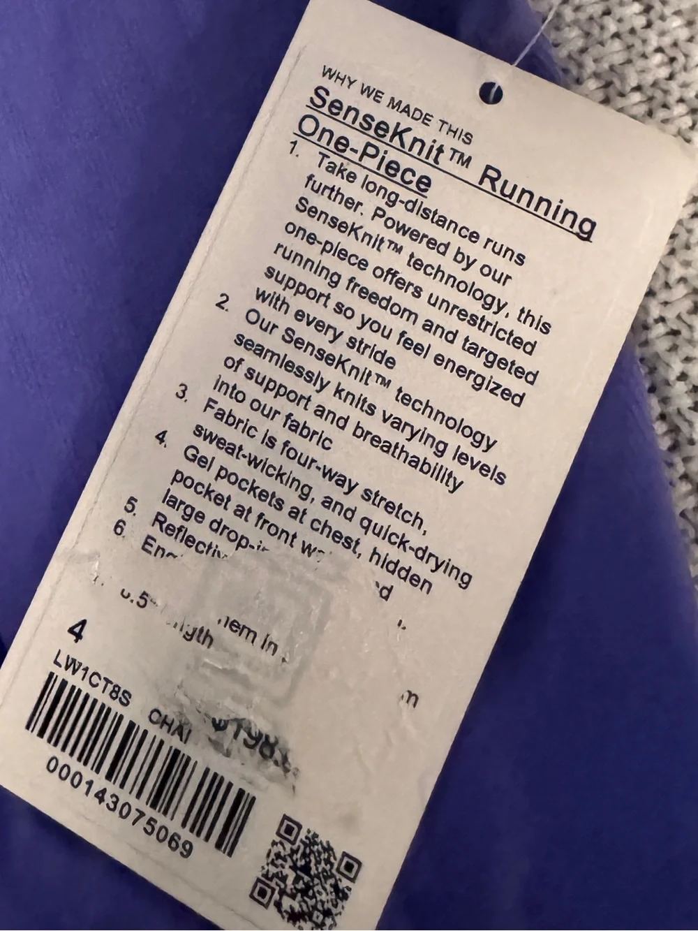 lululemon athletica Purple Front-Zip Athletic Romper